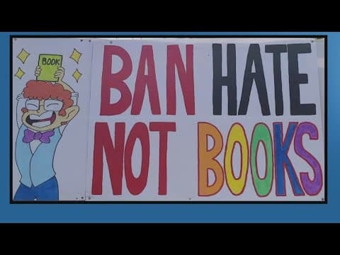 Book ban protest sign set on fire in St. Tammany Parish