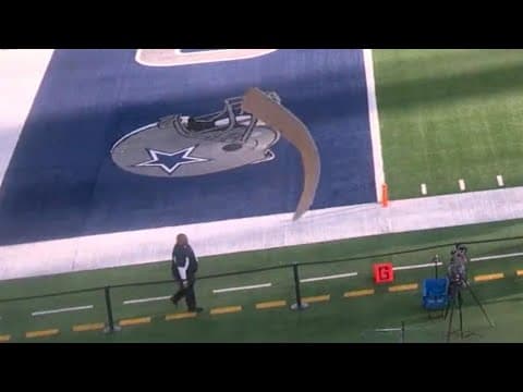 Piece of metal falls from roof at AT&T Stadium before Dallas Cowboys vs. Houston Texans
