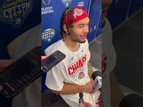 Ohio State postgame: Wide receiver Emeka Egbuka discusses win over Texas.