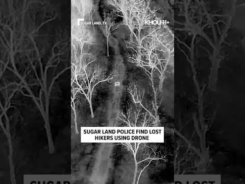 Sugar Land police use drone to find lost hikers #shorts