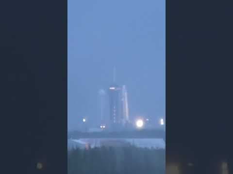 Lightning strikes SpaceX Falcon at Kennedy Space Center #shorts
