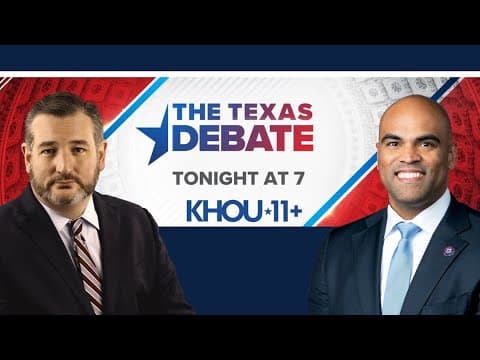 Congressman Colin Allred to face off against Sen. Ted Cruz in debate on KHOU 11