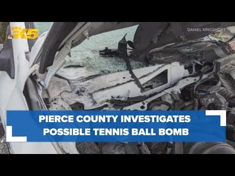 Pierce County investigating possible tennis ball bomb used to damage truck in Roy
