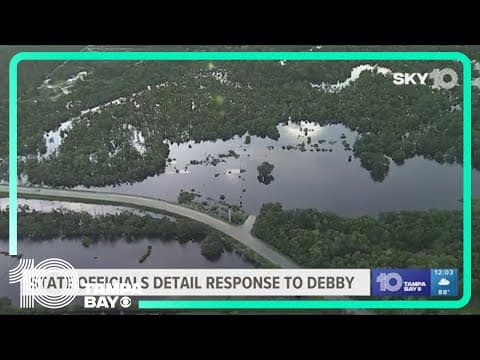 Florida officials discuss the response to Hurricane Debby after major flooding