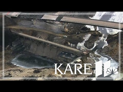 Mankato bridge near Rapidan Dam coming down