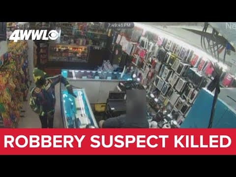 Graphic Video: Juvenile suspect killed during armed robbery