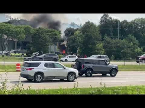 Jet crashes during Thunder over Michigan air show in Belleville, Michigan