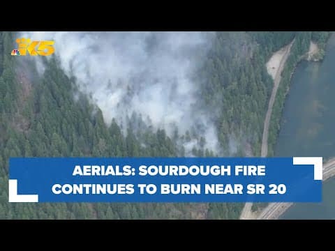 Aerials: Sourdough wildfire in North Cascades National Park