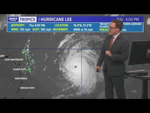 Thursday evening Hurricane Lee update: Storm is now a category-4 major