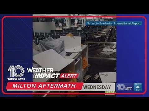 Sarasota Bradenton International Airport closed until Wednesday due to Milton storm damage