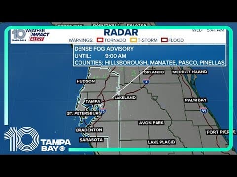 USE CAUTION: Dense fog across Tampa Bay area impacts roadways