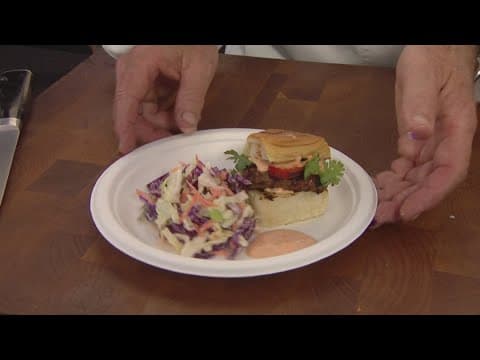Grilling with Styles | Labor Day Menu (Part 2: Sliders on the grill, mixing the coleslaw)