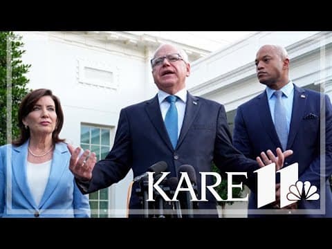 Walz continues to support President Biden after meeting with fellow Democratic governors