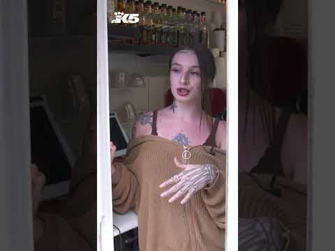 Bikini barista fights back with hammer after customer dumps drinks on her