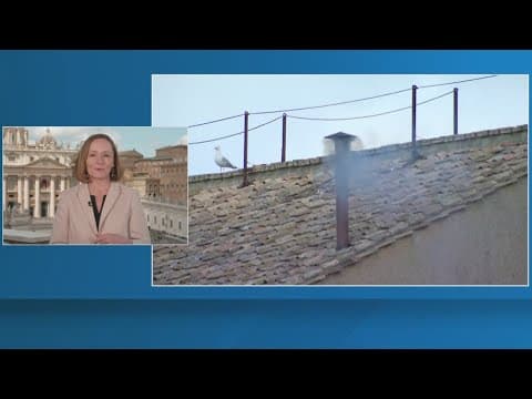 No new pope elected yet after black smoke pours out of Sistine Chapel's chimney