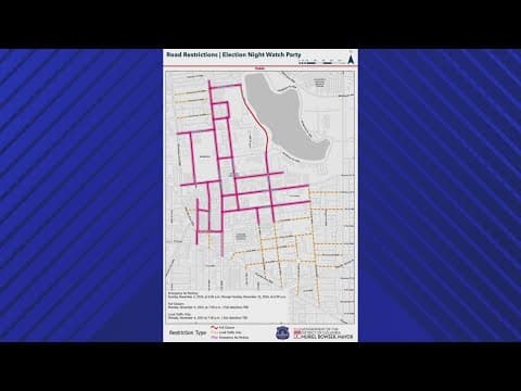Major road closures around DC ahead of Kamala Harris' election night event