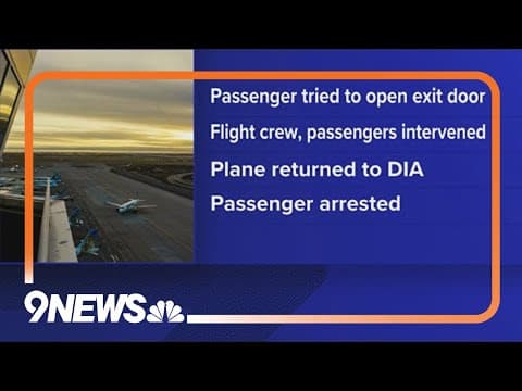 Frontier flight forced to return to DIA due to disruptive passenger