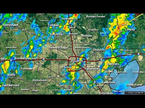 Live Radar: Showers, thunderstorms possible as cold front moves through Houston area