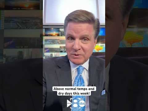 Above normal temperatures and dry days are in the forecast this week!