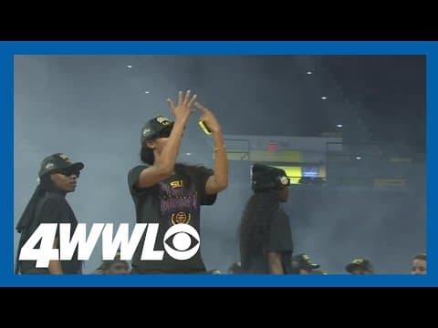 LSU national champion women's basketball returns to Baton Rouge