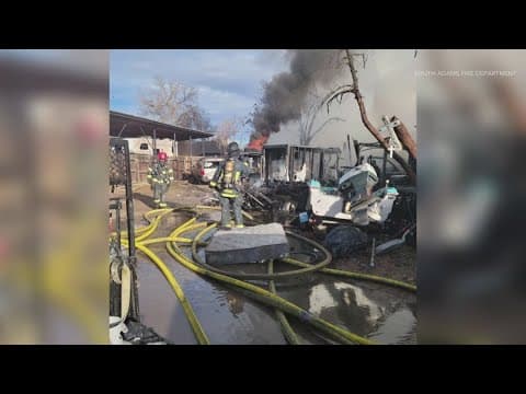 Firefighters extinguish structure fire in Commerce City