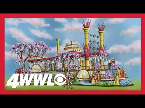 Building the Louisiana float for the 2023 Rose Parade