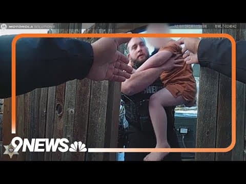 Body camera footage shows dramatic rescue of children from backyard of burning home