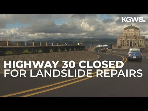 Highway 30 near Vista House is closed through September