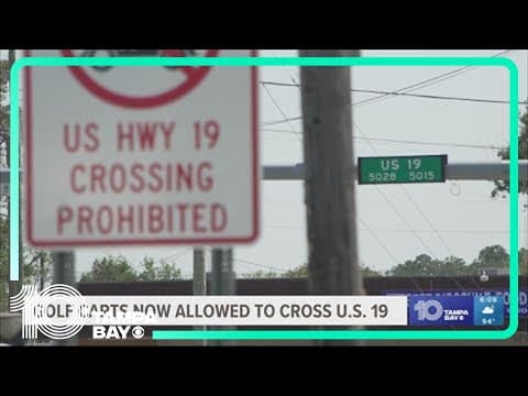 Now legal: Golf carts can cross US-19 on Gulf Drive in New Port Richey