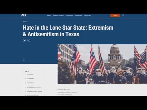 Hate, extremism growing at an alarming rate in Texas, new report states