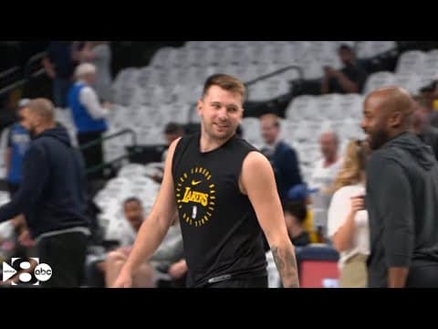 Dallas Mavericks vs. Los Angeles Lakers | Luka Doncic warms up in the AAC
