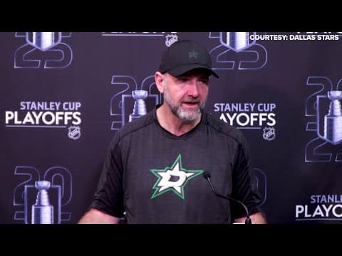 Dallas Stars coach Pete DeBoer speaks ahead of Game 1 against Winnipeg (5.6.25)