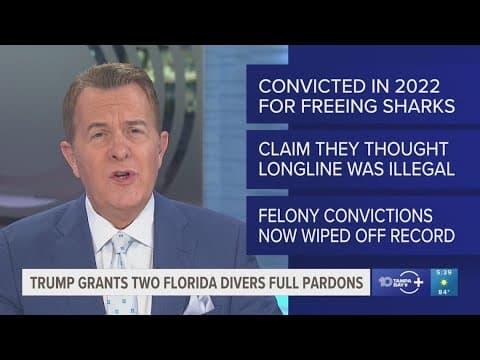 Trump pardons 2 divers who freed 19 sharks off the coast of Florida