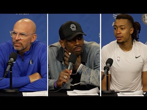 Dallas Mavericks vs. Charlotte Hornets | Jason Kidd, Kyrie Irving, Moses Brown post-game interviews