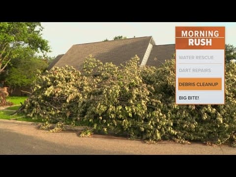A Texas city says it has finished debris cleanup three months after major storms