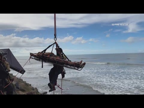 Man rescued after being trapped in small crevice on Sunset Cliffs for multiple days