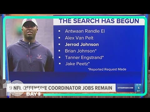 Who are the Bucs interviewing for their new offensive coordinator?