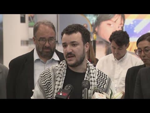 Activist Mahmoud Khalil arrives in New Jersey | Spent 100 days in ICE custody in Louisiana