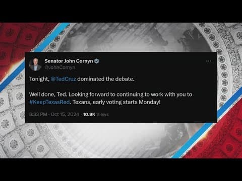 Reaction pours in following Texas debate between Ted Cruz, Colin Allred