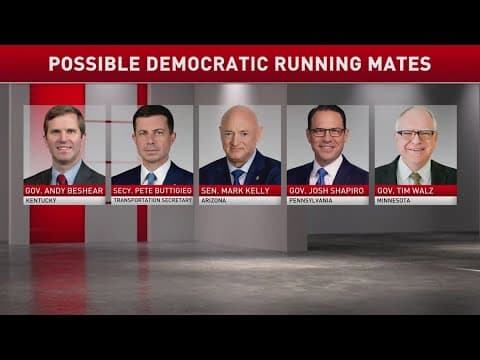 Vice President Kamala Harris is reportedly close to choosing her running mate