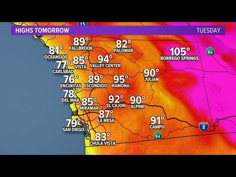 Summer storms over mountains in San Diego County
