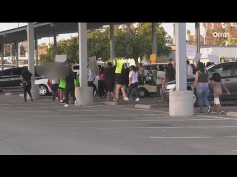 Students & parents protest at Vista High School over student hazing video; football game forfeited