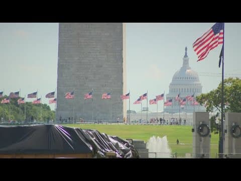 Crews prepare for 4th of July firework show on the National Mall