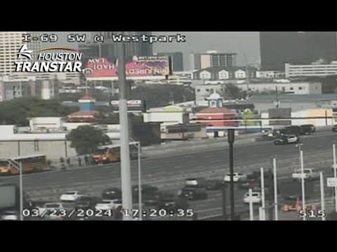 HPD: One dead in crash involving school bus on the Southwest Freeway
