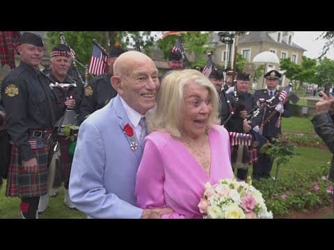 WWII veteran marries near beaches of Normandy just 2 days after D-Day anniversary