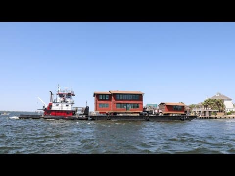 Historic home in Galveston relocates by barge