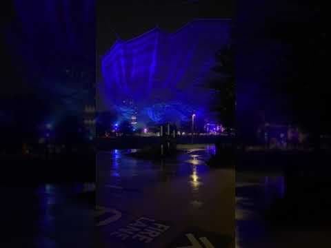 St. Pete Pier sculpture 'Bending Arc' withstanding strong winds from Hurricane Idalia #shorts