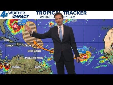 Watch Live: Hurricane Erin passes off the East Coast; NHC watching two spots