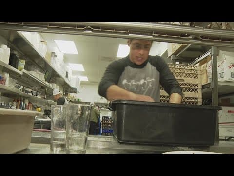 Eric trades places with servers and bussers at The Broken Yolk in Santee