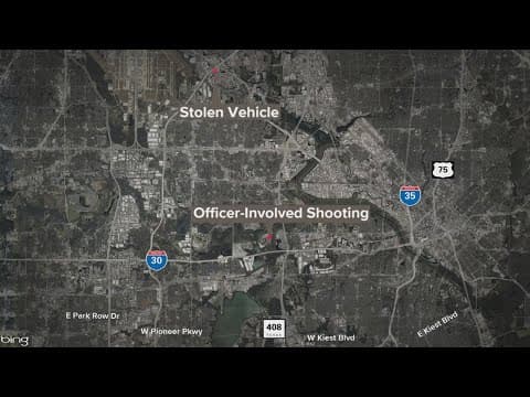 North Texas police shoot at car theft suspect after they rammed into multiple patrol units